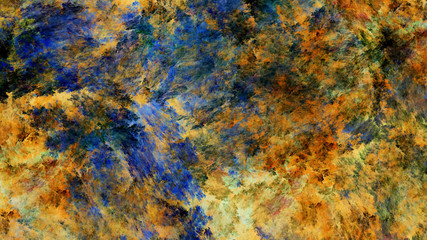 Abstract colorful painted texture. Fractal background. Fantasy digital art. 3D rendering.