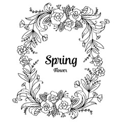 Card for spring flower design hand draw vector illustration