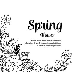 Card for spring flower design hand draw vector illustration