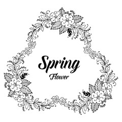 Card for spring flower design hand draw vector illustration