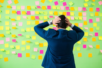 Businessman with many business priorities
