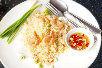 Fried Rice with Shrimp delicious Thai food