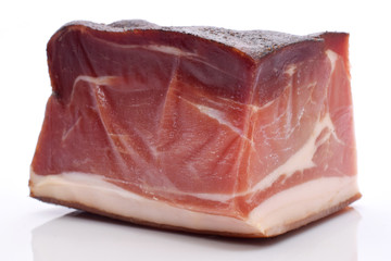 Schinken isolieren auf weiß