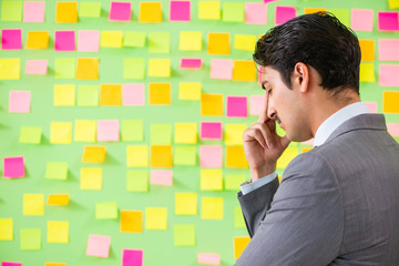 Businessman with many business priorities