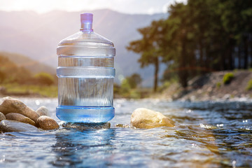 Natural drinking water in a large bottle - 217642761