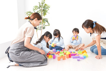 Obraz premium 幼稚園・遊戯の時間