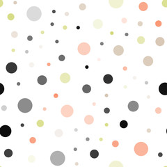 Light Green, Red vector seamless layout with circle shapes.