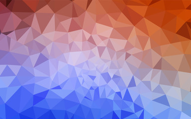Fototapeta premium Light Blue, Red vector polygonal template.