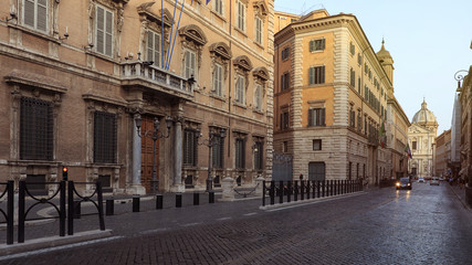 Fototapeta na wymiar Rome Madama palace (Palazzo Madama) home of the Senate of the Italian Republic