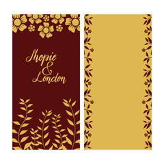 Wedding Invitation Greeting Card Template Elegant Floral