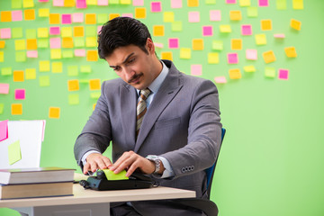 Businessman with many conflicting priorities   