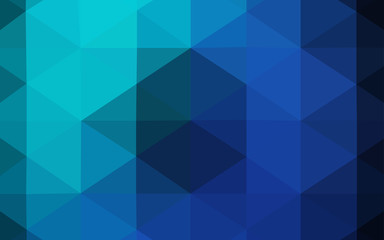 Obraz premium Dark Blue, Green vector abstract polygonal pattern.