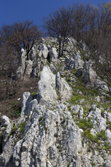 mountain peak sky and clouds spring