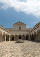 Fototapeta na wymiar Cloister of Benedictine abbey of Montecassino. Italy