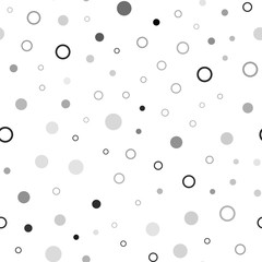 Light Gray vector seamless pattern with spheres.