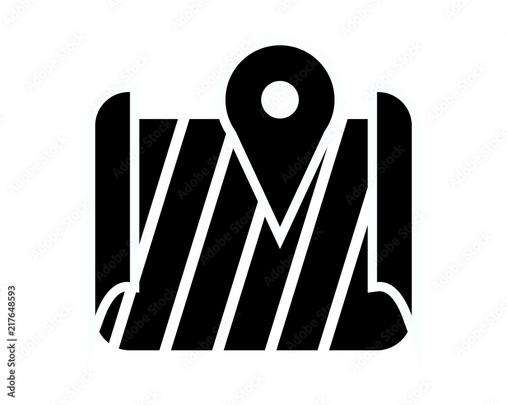 Canvas Prints black map marker icon symbol logo image vector pin locate
