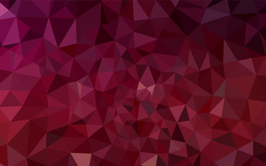 Dark Red vector triangle mosaic texture.