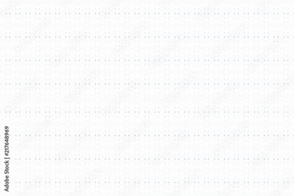 Poster Geometric pattern with connected lines and dots. Graphic background connectivity. Modern stylish polygonal backdrop communication compounds for your design. Lines plexus. Vector illustration.