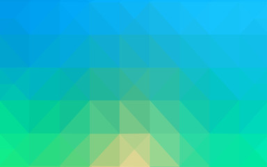 Obraz premium Light Blue, Green vector shining triangular cover.