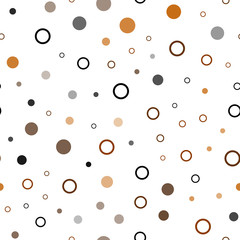 Dark Orange vector seamless cover with spots.