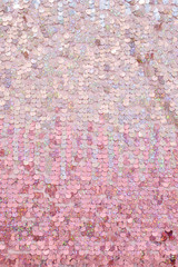 Sequins close-up macro. Abstract background ,Texture scales of round sequins 