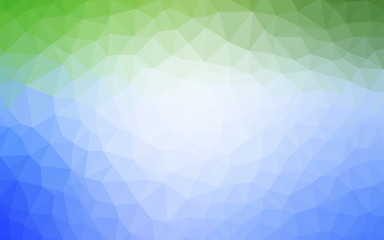 Fototapeta premium Light Blue, Green vector polygonal pattern.