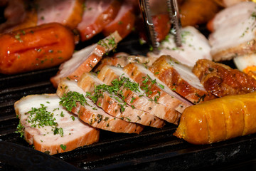 Barbeque party of Camping