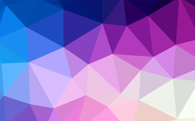 Light Pink, Yellow vector shining triangular cover.