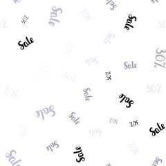 Light Purple vector seamless template with 30% selling.