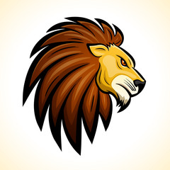 Vector lion head mascot concept