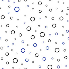 Dark BLUE vector seamless template with circles.