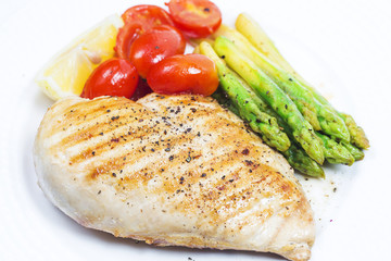 a dish of chicken breast