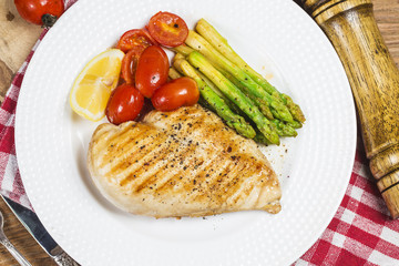 a dish of chicken breast