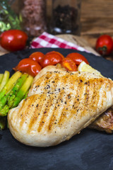 a dish of chicken breast