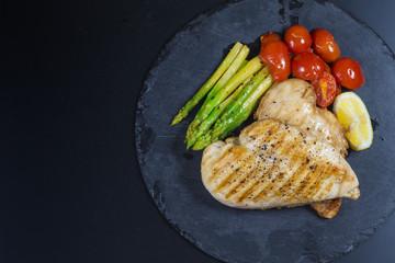 a dish of chicken breast
