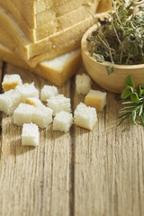 oregano with rosemary and bread