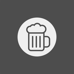 Beer flat vector icon