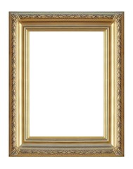 Golden frame for paintings, mirrors or photo