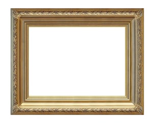 Golden frame for paintings, mirrors or photo