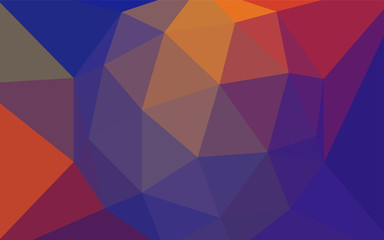 Fototapeta premium Dark Blue, Red vector abstract polygonal pattern.
