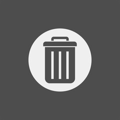 Trashcan flat vector icon. Garbage flat vector icon. Garbage container flat vector icon