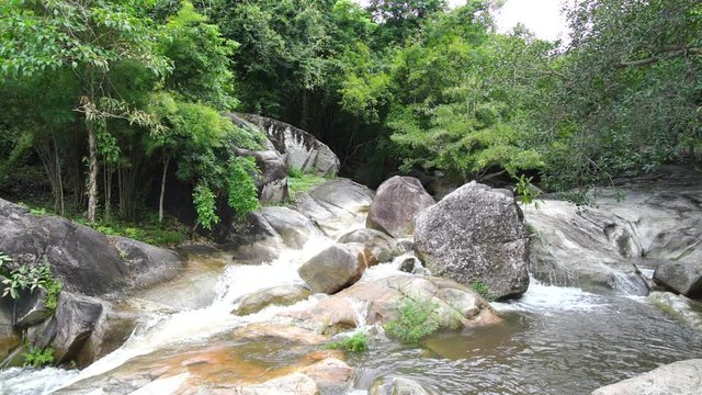 Scenic view of mountains viewpoint at Nam Tok 9 Chan, Nine waterfalls, Khao Jones, kao Nine Jones Waterfall At Suan Phueng, Ratchaburi, Thailand.
