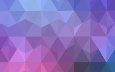 Dark Pink, Blue vector shining triangular backdrop.