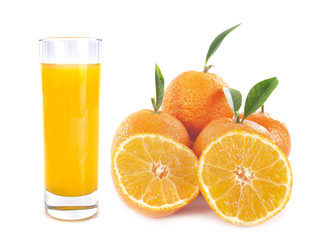 orange juice and fruits