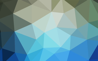 Dark BLUE vector gradient triangles texture.