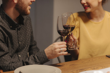 Friends Enjoying at Dinner Party