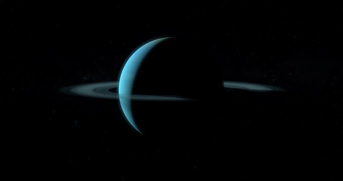 Planet Uranus in the outer space