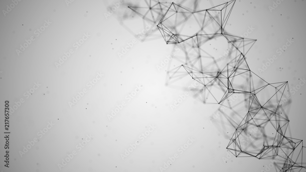 Poster Abstract connecting dots and lines. Technology background. Global network connection.