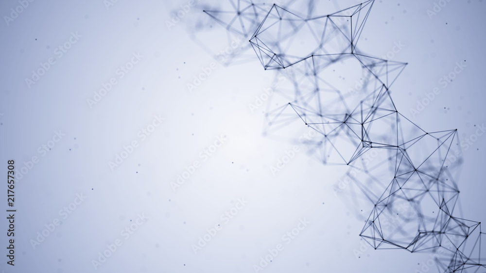 Poster Abstract connecting dots and lines. Technology background. Global network connection.