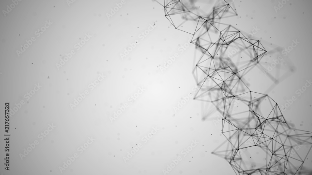 Poster Abstract connecting dots and lines. Technology background. Global network connection.